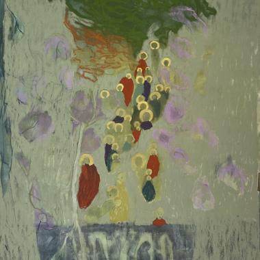 Plantae Aeternae, pastelli kartongille, pastel on paper, 100 x 70 cm, MYYTY, SOLD