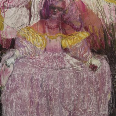 Infanta Forever, pastelli kartongille, pastel on paper, 110 x 80 cm