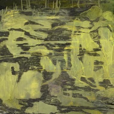 No Man Steps to the Same River Twice, pastelli kartongille, pastel on paper, 50 x 70 cm