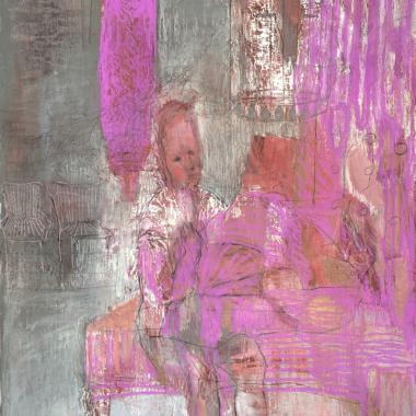 Sweet Dreams are Made of Tears, pastelli kartongille, pastel on paper, 100 x 70 cm 