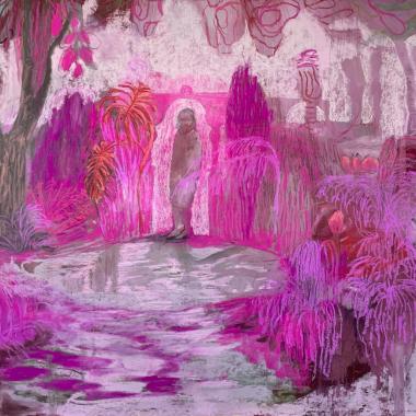 Sweet Dreams, pastelli kartongille, pastel on paper, 80 x 110 cm