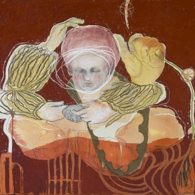 Wisdom as a Child, pastelli kartongille, pastel on paper, 50 x 70 cm